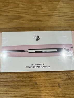 Lange Ceramic 1-Pass Flat Iron in Pink and White NWT